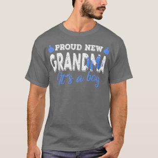 Camiseta Retro Gênero Revela Vovó Nova Orgulhosa É um Menin