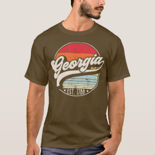 Camiseta Retro Georgia Home State GA Estilo Legal 70s Sunse
