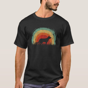 Camiseta Retro German shepherd Vintage Rainbow Dog Men Wome