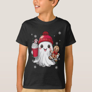 Camiseta Retro Ghost Beanie Natal Natal Natal Xmas Café G