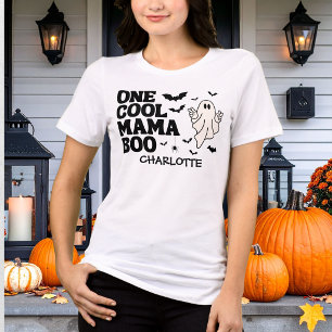 Camiseta Retro Ghost Um Halloween Mamãe 1º Aniversário