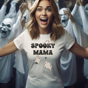 Camiseta Retro Ghosts Spooky Mama Halloween