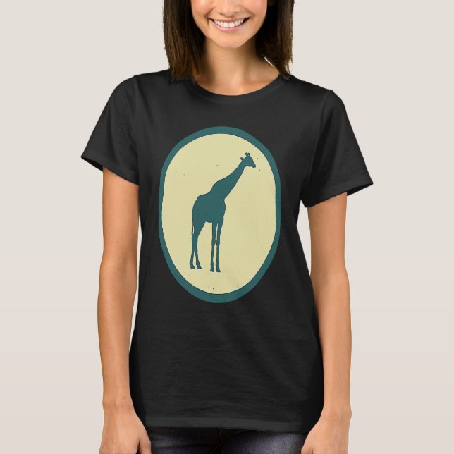 Camiseta Retro Giraffe Vintage Wild Animal (Frente)