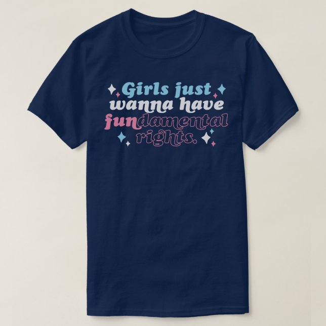 Camiseta Retro Girls Só Quer Ter Direitos Fundamentais Vin (Frente do Design)