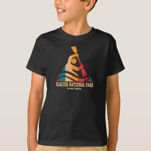 Camiseta Retro Glacier National Park Kayaking