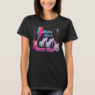 Camiseta Retro Glam Glitter Rock Anos 70 Brilhe Como uma Ro
