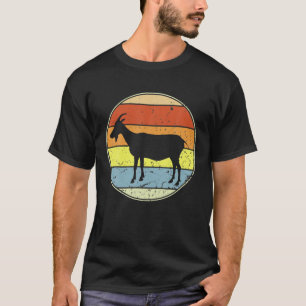 Camiseta Retro Goat Vintage Goat Silhouette Fazenda Animal