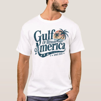 Camiseta Retro Golfo Dos EUA 2025 Bandeira Americana México