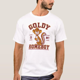 Camiseta Retro Gopher 'Goldy é meu parceiro'