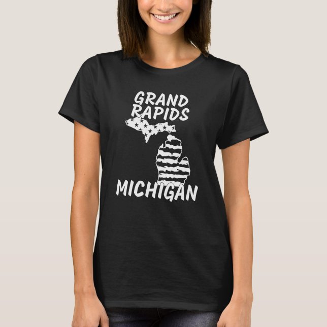 Camiseta Retro Grand Rapids MI Michigan Apparel Souvenir (Frente)