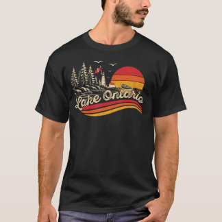 Camiseta Retro Grandes Lagos de Ontário Para Sempre Canadá 