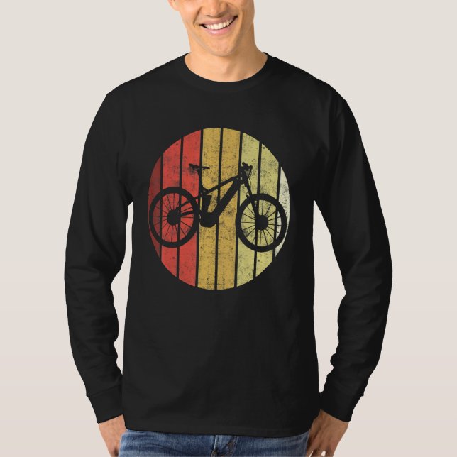 Camiseta Retro Graphic E-Bike Mountainbiking Bicycle E-Bike (Frente)