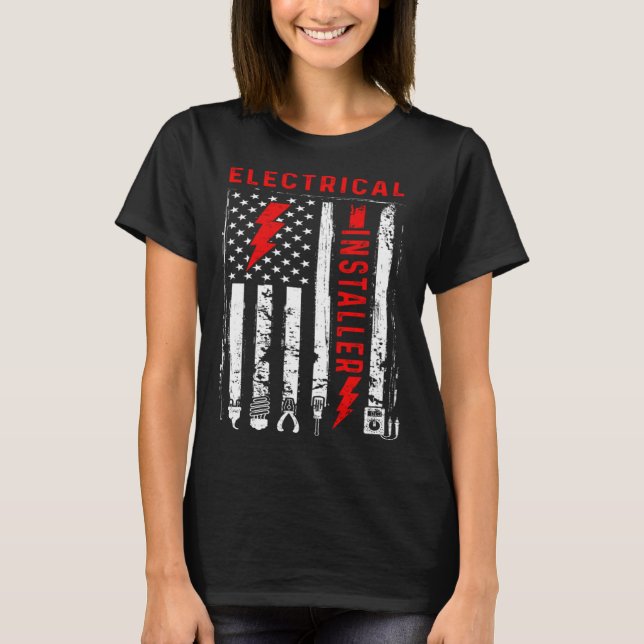 Camiseta Retro Graphic Electrician Electrical Engineer Engi (Frente)