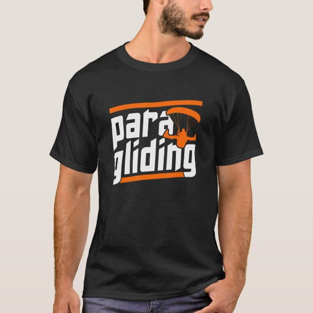 Camiseta Retro Graphic Paragliding Paraglider Parachute Sky (Frente)