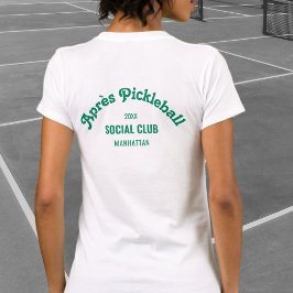 Camiseta Retro Green Après Pickle Ball Social Club White