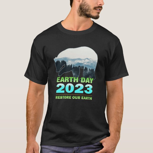 Camiseta Retro Green Eco Friendly Earth Day 2023 (Frente)