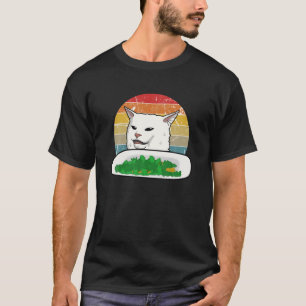 Camiseta Retro Gritando Confundida Cat Internet Memória Ki