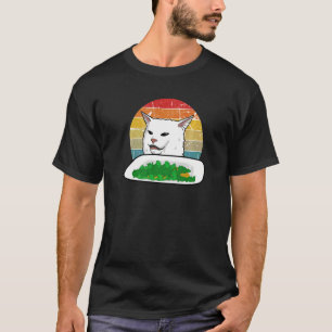 Camiseta Retro Gritando Confundida Cat Internet Memória Kit
