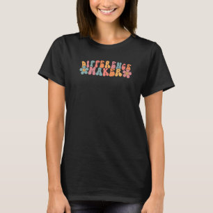 Camiseta Retro Groovation Diference Maker Motivational Wome