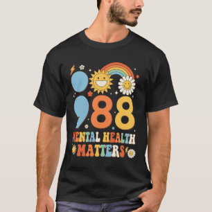 Camiseta Retro Groovy 988 Mental Health Importa Suicídio An