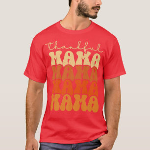 Camiseta Retro Groovy agradecido Mamãe Engraçado Queda Obri