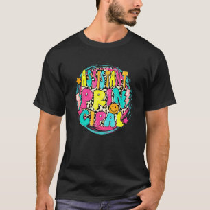 Camiseta Retro Groovy Assistant Principal Leopard De Volta