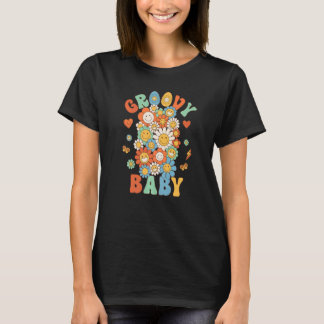 Camiseta Retro Groovy Baby Groovy Festa de aniversário Corr