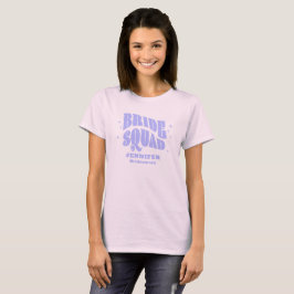 Camiseta Retro Groovy Bachelorette Bride Squad Bridesmaid