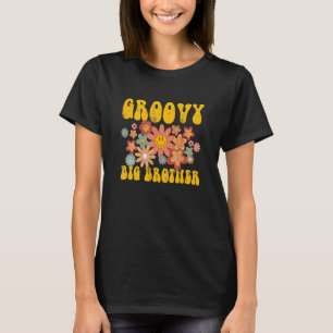 Camiseta Retro Groovy Big Brother Matching Family 1rua Birt