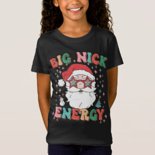 Camiseta Retro Groovy Big Nick Energy Engraçado Papais noei