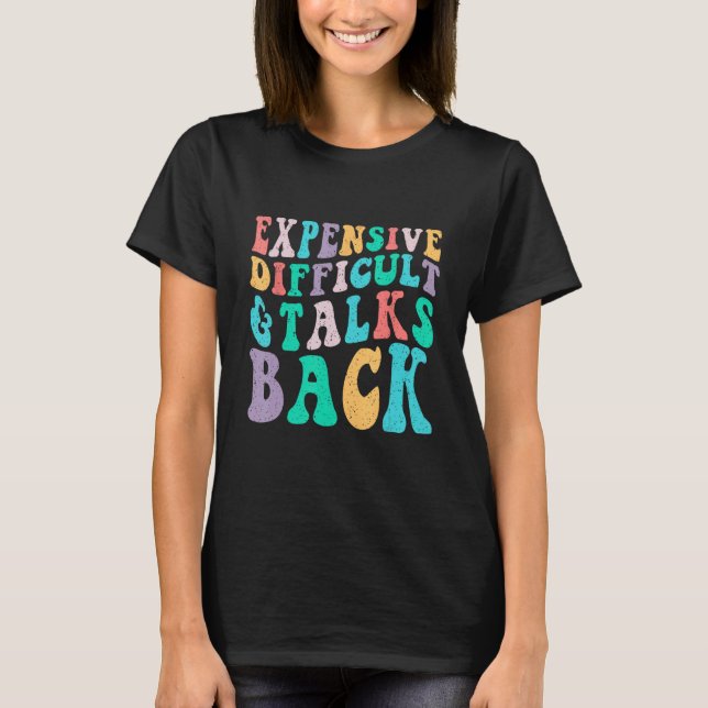 Camiseta Retro Groovy Caro Difícil E Fala De Volta Mo (Frente)