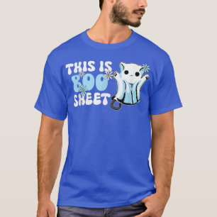 Camiseta Retro Groovy Cute Ghost Spooky Halloween Este É B