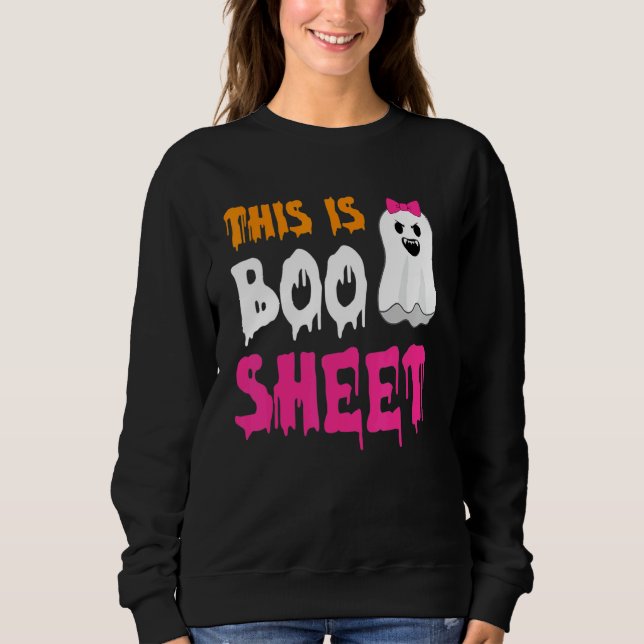 Camiseta Retro Groovy Cute Ghost Spooky Halloween This Is B (Frente)