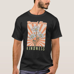 Camiseta Retro Groovy Daisy Espalhe Mais Bondade M Positivo