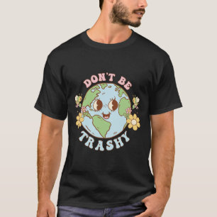 Camiseta Retro Groovy Day Earth Day Não seja uma repreensão