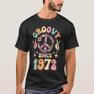 Camiseta Retro Groovy desde 1972 Vintage Aniversário 70s 80