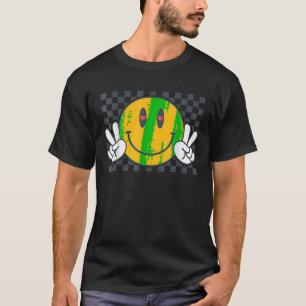 Camiseta Retro Groovy Dia de os namorados Hippie Heart Mat 