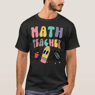 Camiseta Retro Groovy Divertido Professor de Matemática Fel