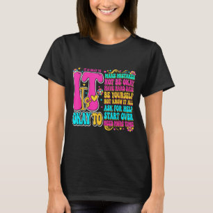 Camiseta Retrô groovy é trabalhador social de saúde mental