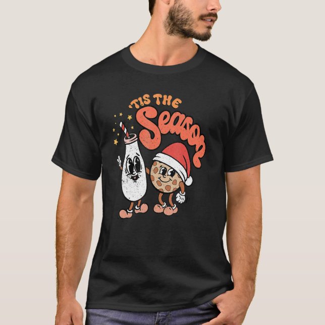 Camiseta Retro Groovy Esta É A Época De Natal Holi (Frente)