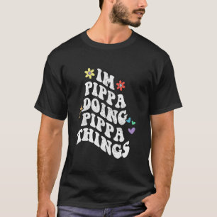 Camiseta Retro Groovy Estou Pippa Fazendo Coisas Pippa Dive