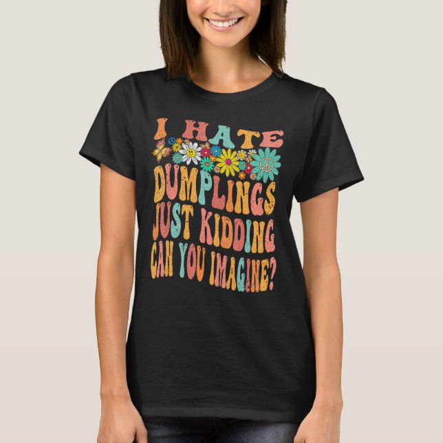 Camiseta Retro Groovy Eu Odeio Idiotas Apenas Brincando Voc (Frente)