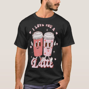 Camiseta Retro Groovy, Eu Te Amo Caramba De Café Casal Latt