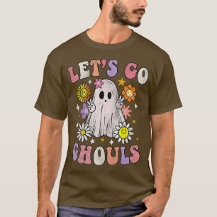 Camiseta Retro Groovy Go Ghouls Ghost 70s Hippie Hall