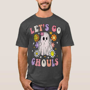 Camiseta Retro Groovy Go Ghouls Ghost 70s Hippie Hall
