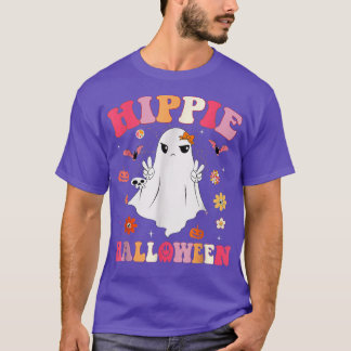 Camiseta Retro Groovy Hippie Halloween Spooky Season Autumn
