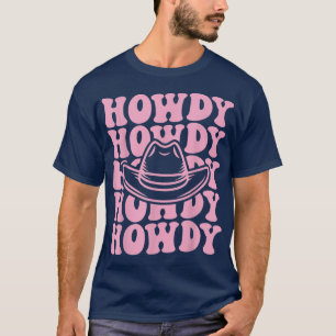Camiseta Retro Groovy Howdy Rodeo Country Southern Cowgirl