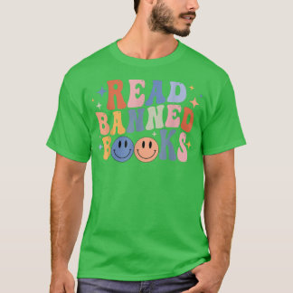 Camiseta Retro Groovy Lê Livros Banidos Livro Leitura Funny