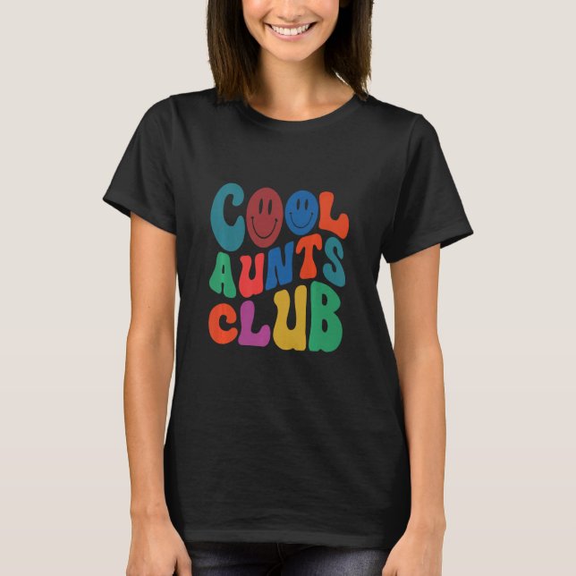 Camiseta Retro Groovy Legal Tias Clube Sorria Tia Nova (Frente)