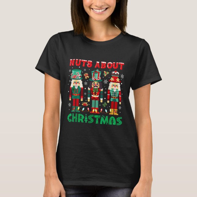 Camiseta Retro Groovy Loucos De Natal Sobre Nutcra De Natal (Frente)